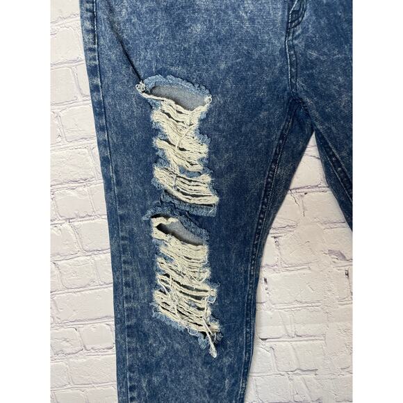 JCJQ Premium Denim Dark Acid Wash High Rise Jeans Womens Size L - Picture 5 of 6